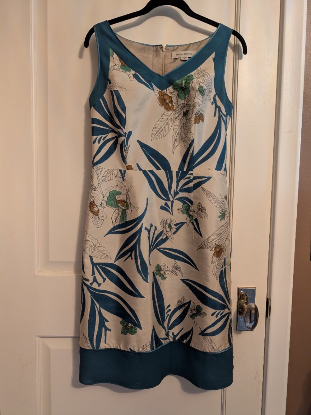 Cagliari Exchange Floral Print Silk Dress